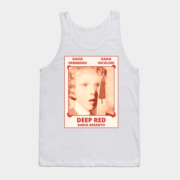 Deep Red Poster Tank Top by MrZai